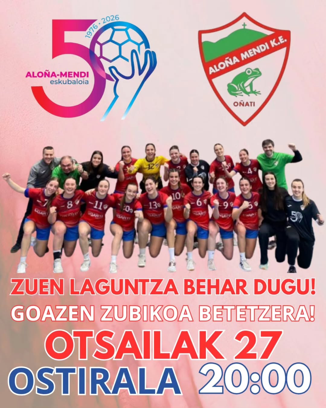 Imagen de la entrada: Ostiralean, 20:00etan denok zubikoara!